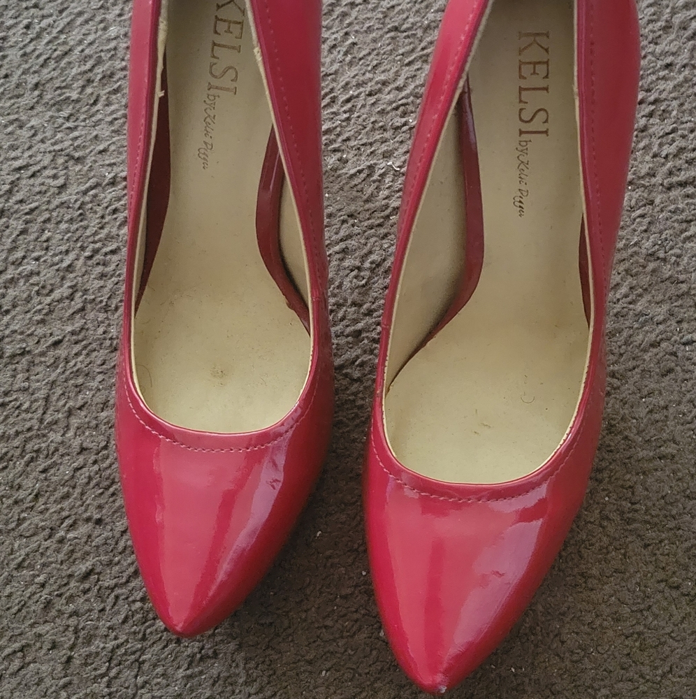 High Heel Stilettos Dark Red Patent
